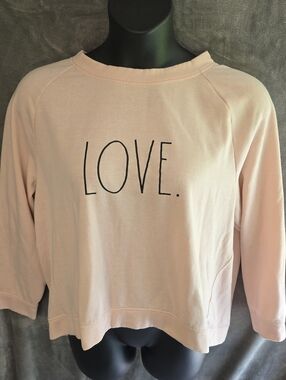 Rae Dunn Pale Pink Crewneck Sweatshirt